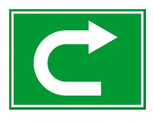 U turn sign